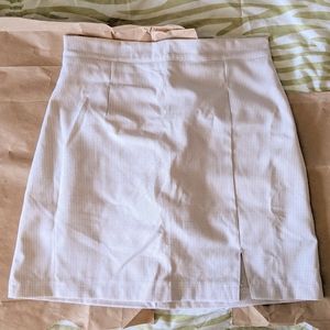 Single Notch Pastel Yellow Gingham Miniskirt